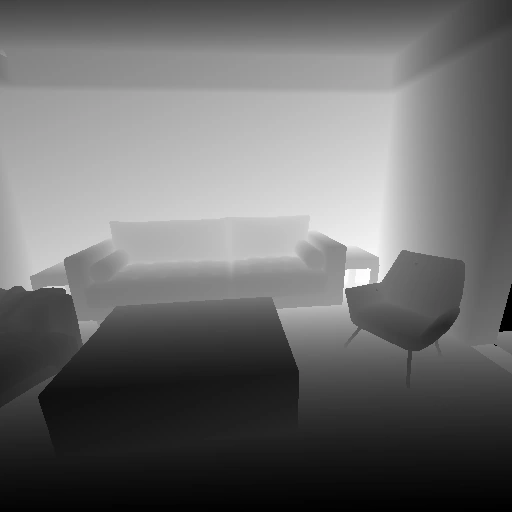 Depth map of the reconstructed indoor scene